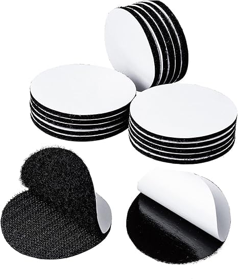 12 Pieces Double Sided Circle Stickers - Black