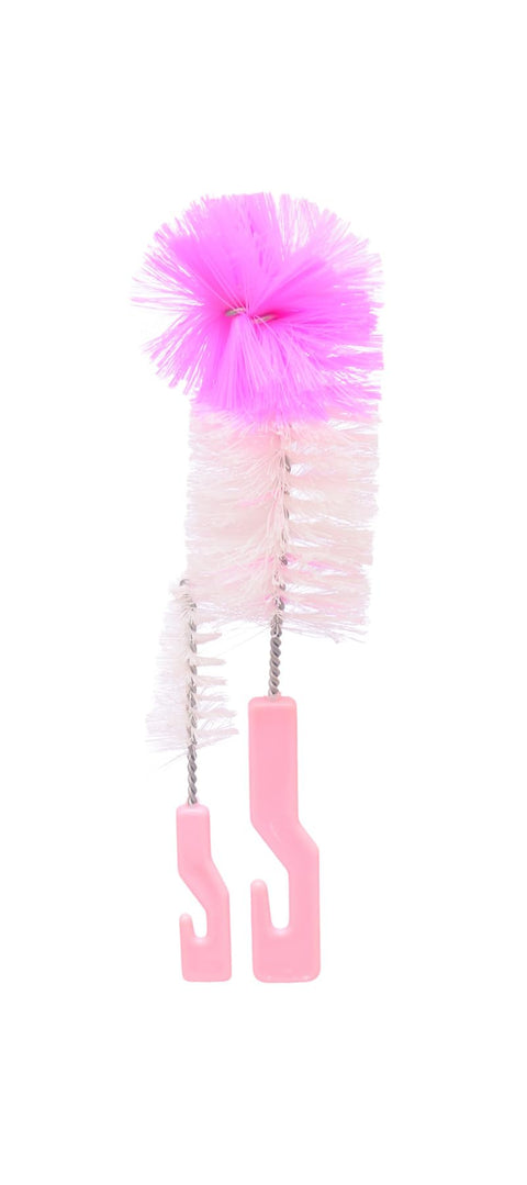 Bambini Baby Bottle Cleaning Brush Set, 2 Pieces - Pink