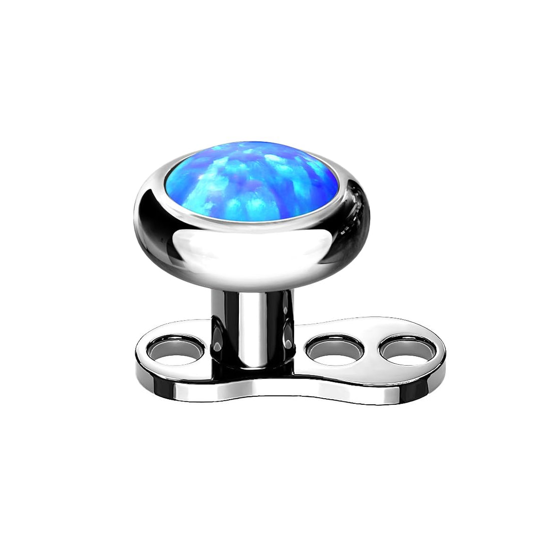Microdermal Opal Dermal Titanium Piercing Jewelry (Blue)