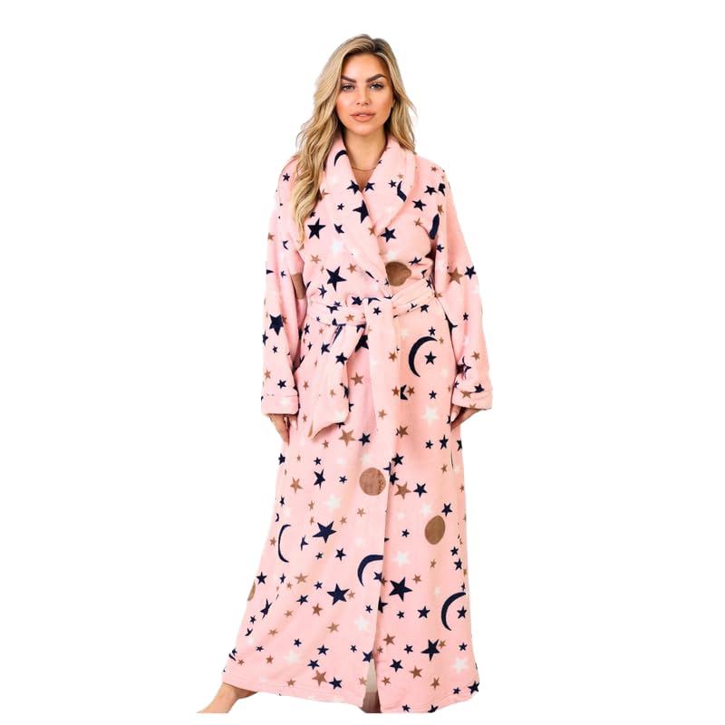 Cotton Zone Women's polar fleece robe، amazing warm - Size - RS2550