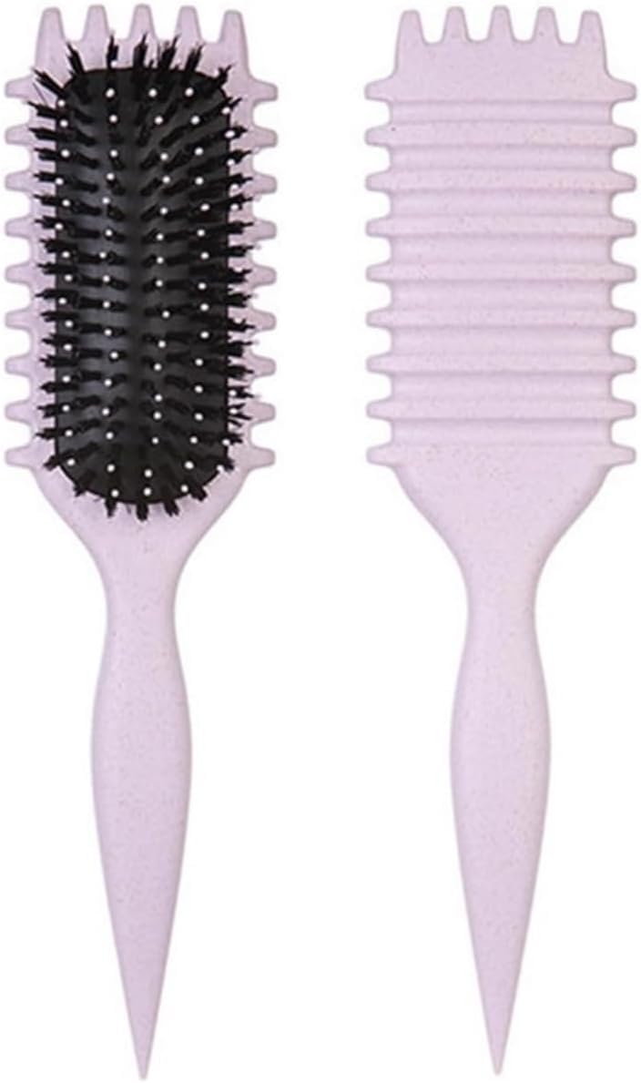 Alice - Brush, Curly Hair Brush Styling, Wet & Dry Detangler Hair Brush, The Essential Tool For Shaping & Styling Your Curls, Achieve Perfectly Defined (Pink) (ارجواني)