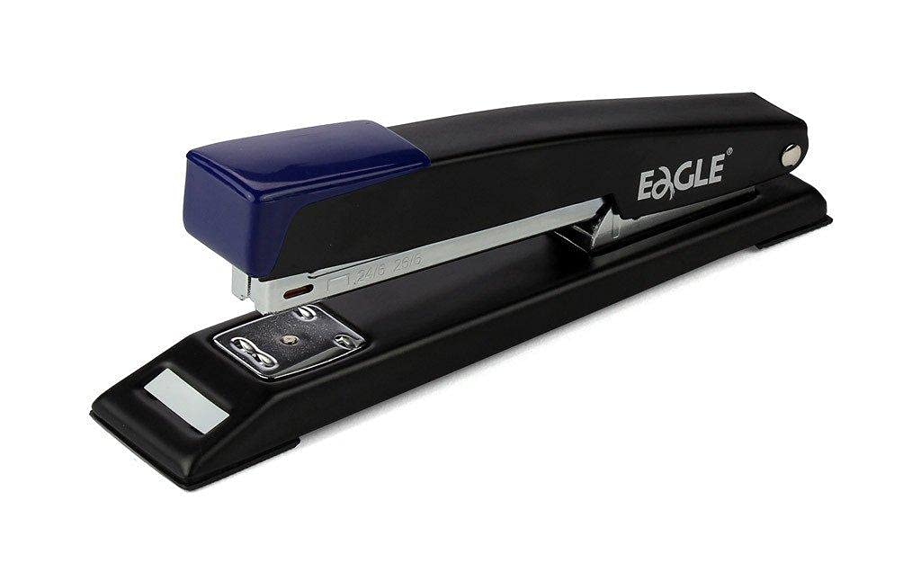 Eagle 900m Iron Stapler, 20 Sheets Capacity, Staple Size (24/6) and (26/6) For Office and School Home -Black Blue