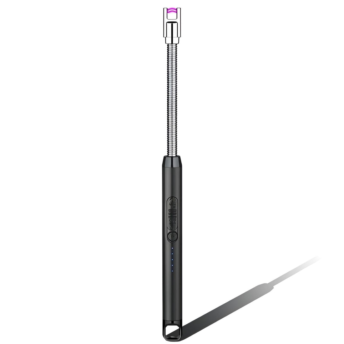 Plan A Flameless Electronic Lighter with LED Battery Indicator, USB Rechargeable Lighter, Windproof Lighter for Kitchen BBQ Candle Fireworks Gas Stove (Black)