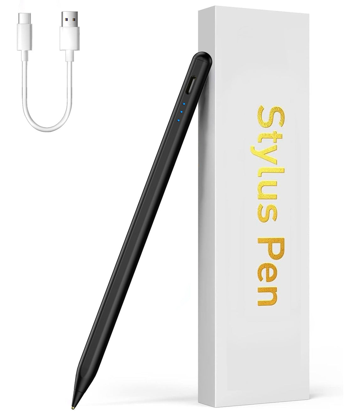 Aimery Active Stylus Pen for iPhone/Android/iPad/iPad Pro/Air/Mini/iPad Pencil/Samsung/iOS/Lenovo/Huawei/Vivo Tablet Phone Touch Screens - Black
