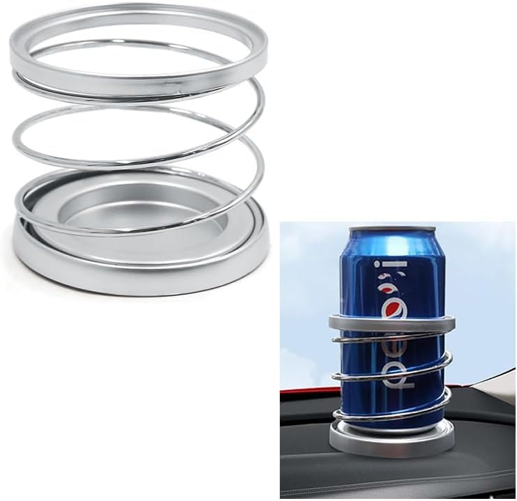 Car Cup Holder, Universal Car Dashboard Drink Holder Multifunctional Car Cup Holder Organizer (Holder1 Cup Silver Zipper Design,Code:9228) -By Nesmah Store