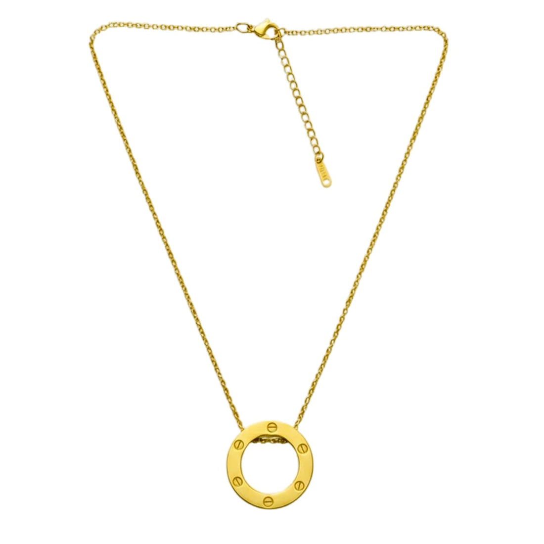Julia Store 18K Gold Plated Stainless Steel Dainty Cute Trendy Pre-Loved Love Friendship Aesthetic Exquisite Luxury Vintage Pendant Necklace Jewelry Gift
