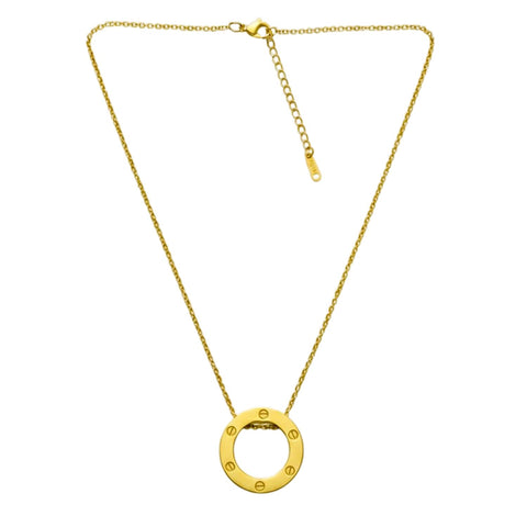 Julia Store 18K Gold Plated Stainless Steel Dainty Cute Trendy Pre-Loved Love Friendship Aesthetic Exquisite Luxury Vintage Pendant Necklace Jewelry Gift