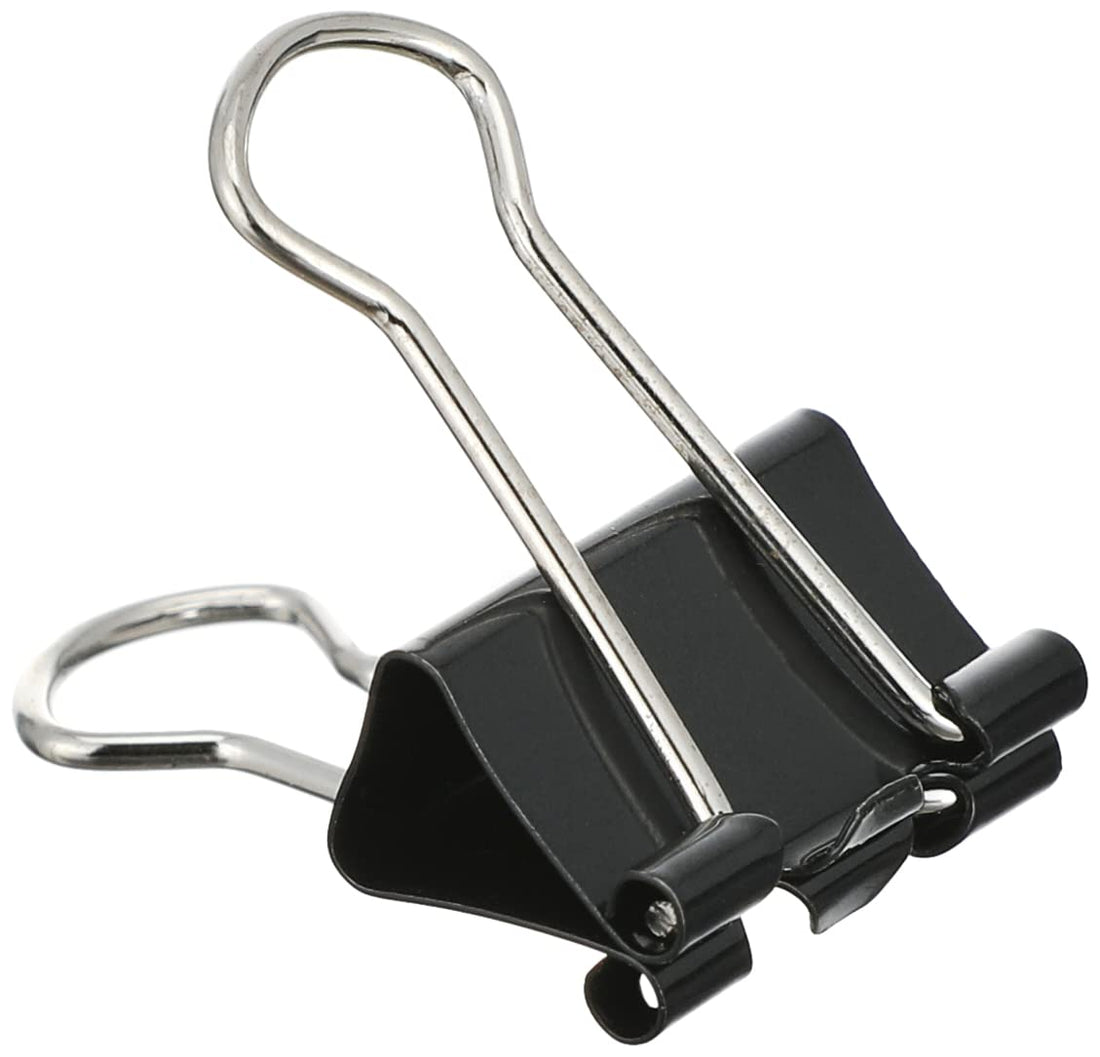 Deli 38565 binder clips, 12 pieces, black
