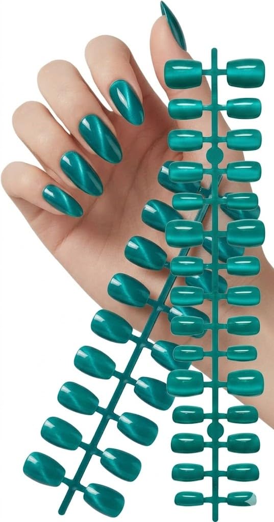 PRESS ON NAILS- 24pcs Medium -False Nails, Perfect For Parties, Comes FACE-squaer WITH ONE SHEET DOUBLE FACE-NO1