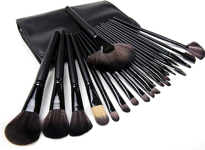 She Make up Brushes 24pcs Set with Bag - Black