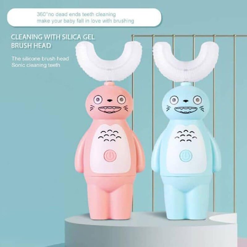 U-shaped cartoon design electric toothbrush for children