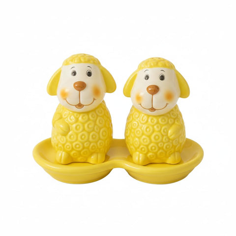 Home Care TT-1328 Sheep Ceramic Salt Shaker Playful Kitchen Dining, Pack of 1 - White Ceramic