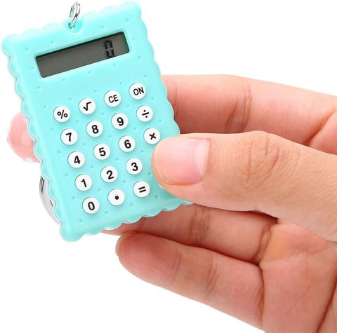 Al-Israa Green Mini Keychain Calculator - Cool Candy Color Pocket Size for Students