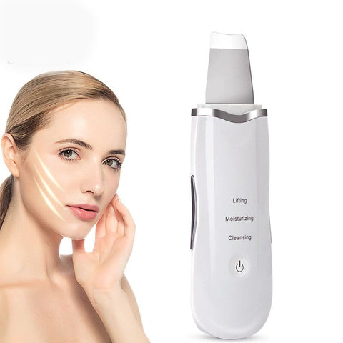 Portable Facial Cleanser Device - Ultrasonic Blackhead Remover, Pimple Extractor, Deep Cleansing, Exfoliation & Skin Care for Clear, Smooth, Radiant Skin