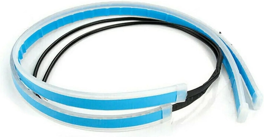 Car Headlights, 2 Sequential LED Strip Lights, Turn Signal Indicator, Daytime Running Light for Car