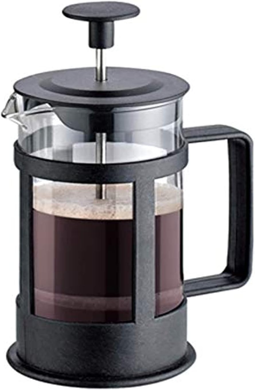 Salt New French Press Coffee & Tea Maker, Thickened Borosilicate Glass Coffee Press with Filter Screens, Rust-Free and Dishwasher Safe, 100% BPA Free… (350ml)