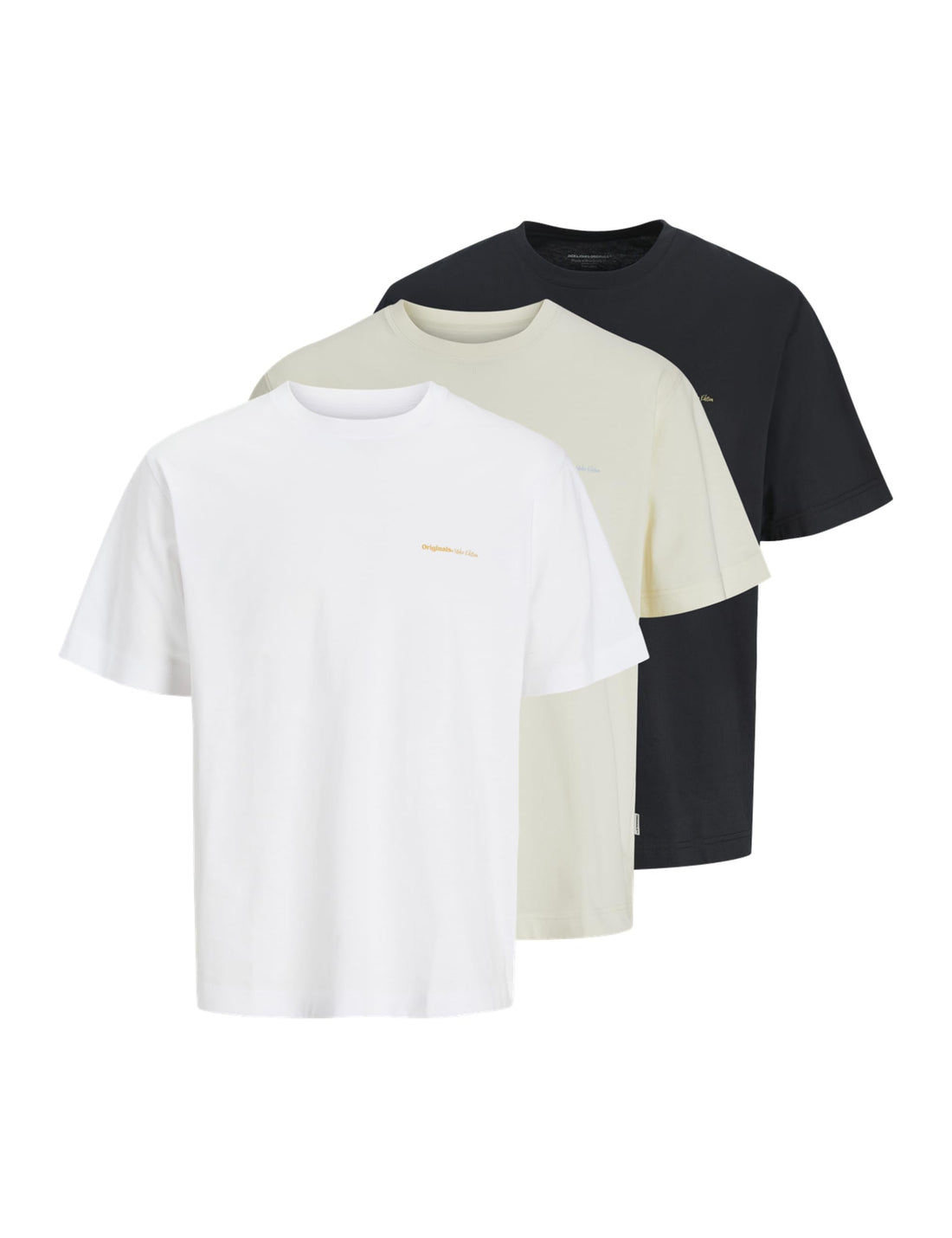 JACK & JONES Mens JORPAROS EASTERSKETCH TEE SS CREW 3PK MP Modern