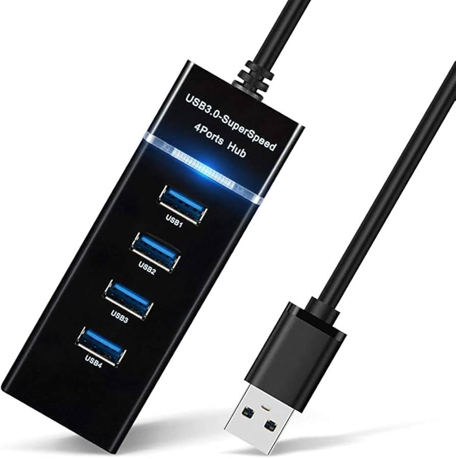 I-ROCK 303 USB 3.0 Hub – 4-Port High Speed Compact Design with LED Indicator, Compatible with PC, Laptop, and Peripherals
