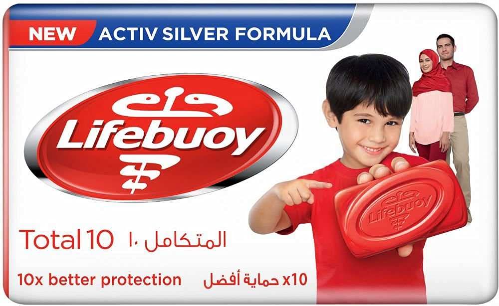 Lifebuoy Total 10 Soap Bar, 4 Pieces - 175 gm