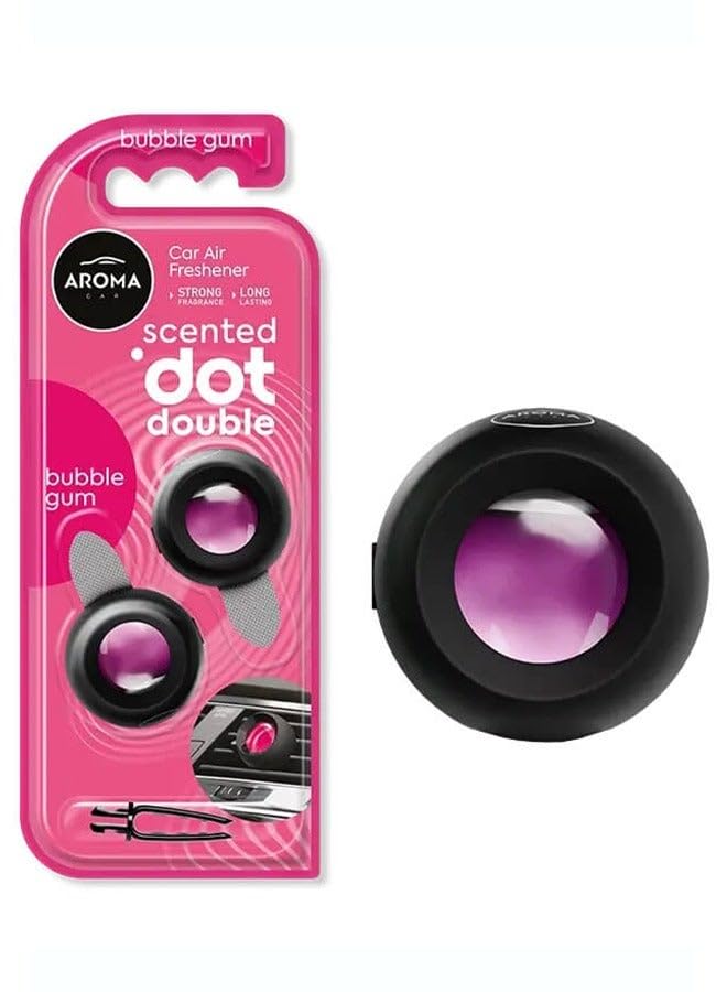 CAR Aroma Scented dot Double 2 X 2.7ml Bubble Gum