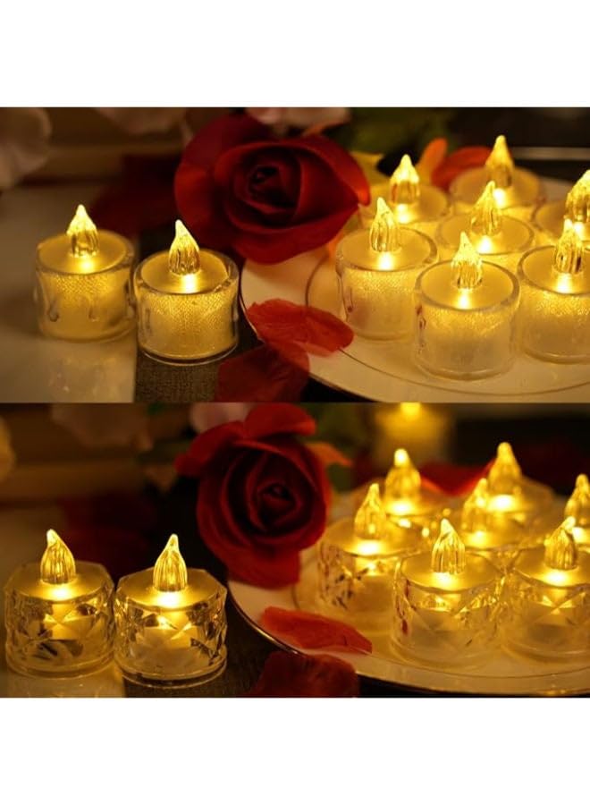 24 Pack Flameless Tea Lights Candles Battery Operated