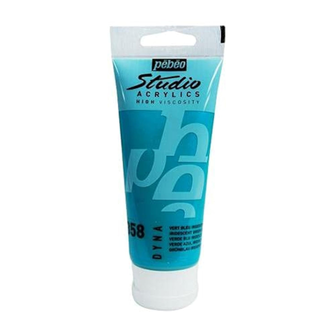 Pebeo Studio Acrylics High Viscosity 358 Iridescent Green Blue Paint