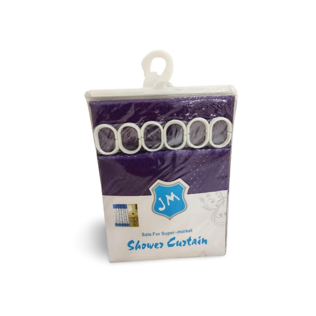 Waterproof Polyester Shower Curtain with Hooks and Grommets for Bathroom (Mauve, 180x180)