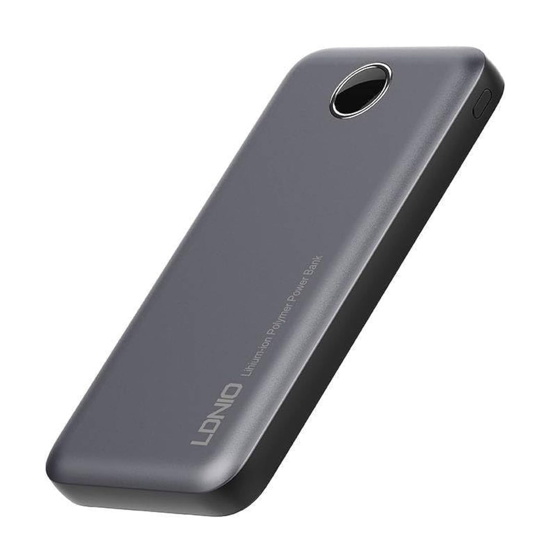 LDNIO PQ10 Power Bank With Dual USB Ports And 1 USB-C Port Including LED Digital Display Shows The Remaining Battery Power Fits Multi Devices 10000 mAh - Gray