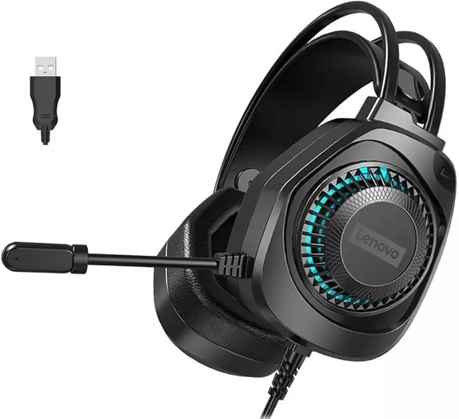 for Lenovo Thinkplus G81-B USB RGB Gaming Headset - 7.1 Surround Sound - Noise Cancelling Microphone