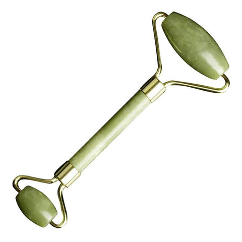 Jade Roller for Face, 2019 New Beauty Facial Skin Massager Natural Quartz Massager Roller for Eyes, Face, Body,Neck,Slimming, Firming Wrinkles (Green) (DAYUN)