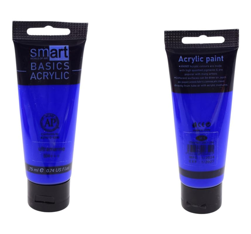 Smart High Qualified Pigments Acrylic Paint Tube, 75 Ml - Ultramarine