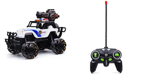 Car "Jeepp. Police" with a gun, r/u, 27 MHz, in a box