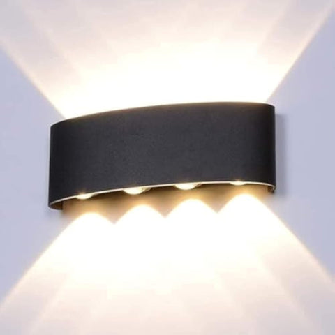 LED Indoor- Outdoor Wall Lamp, 8W,Black