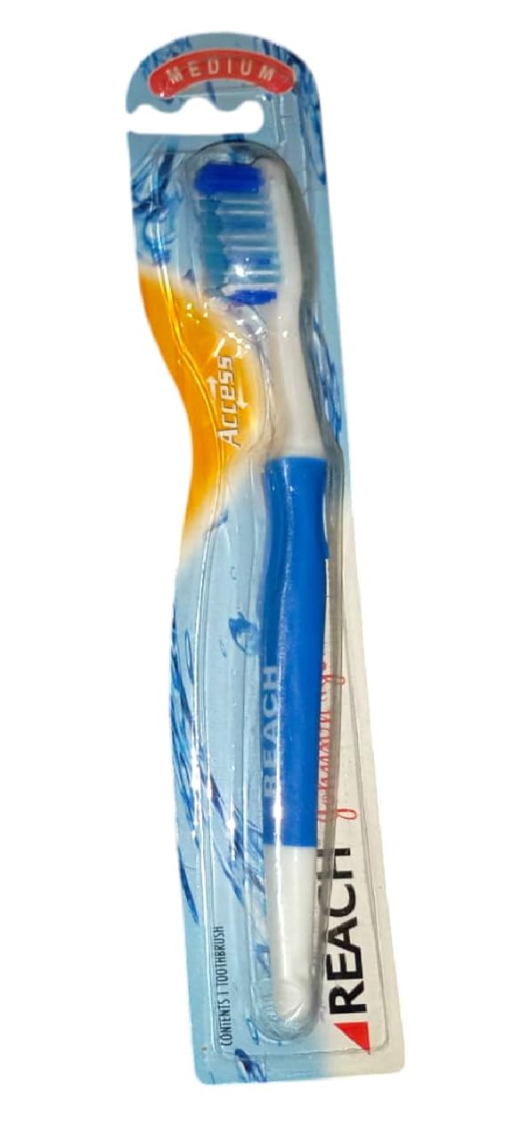 REACH Access Medium Soft Toothbrush – Angled Design for Deep Reach and Effective Back Teeth Cleaning – Shabrawini Pharmacy