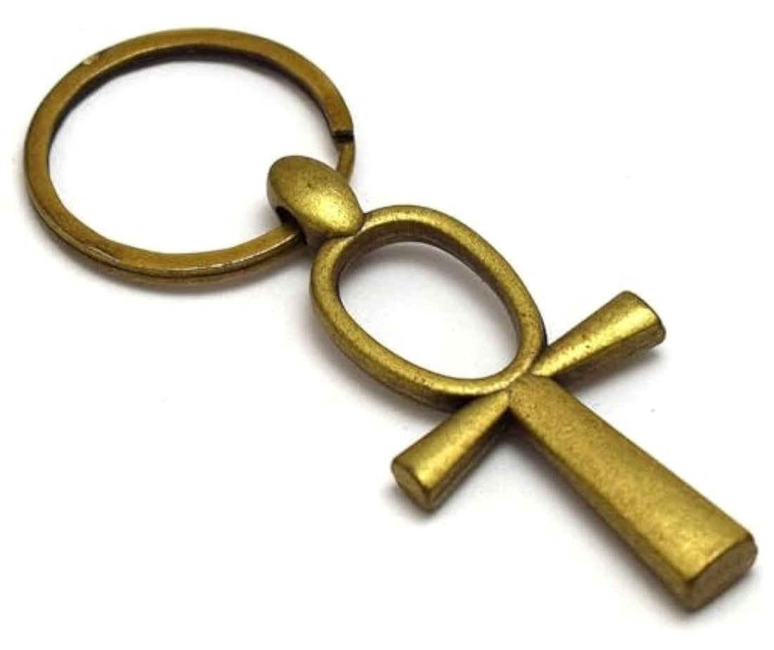 immatgar pharaonic ankh keychain Egyptian souvenirs gifts from egypt Authentic Pharaoh (Burnt Yellow)