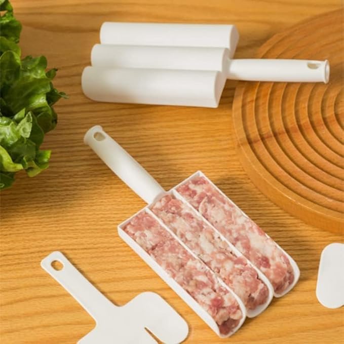 The Original Manual Meatball Maker with Triangular Scraper and Division to Ensure Even Sizes Perfect Solution for Preparing Dishes
