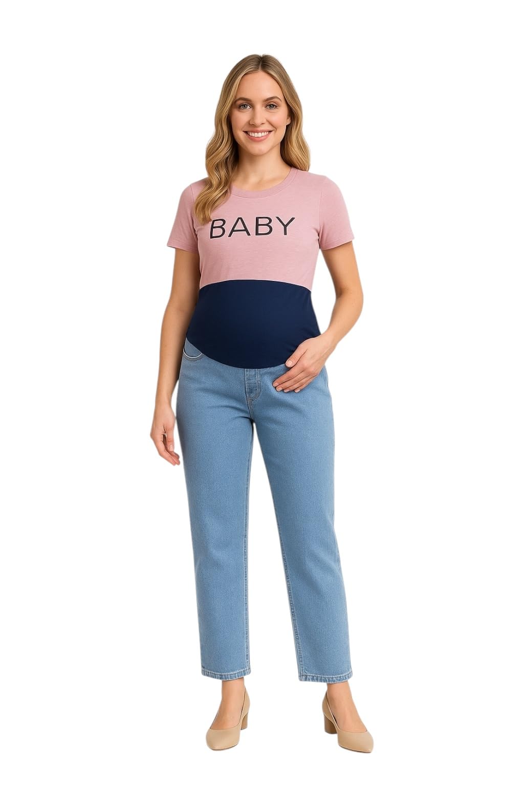 Women's Cotton Straight Leg Maternity Jeans