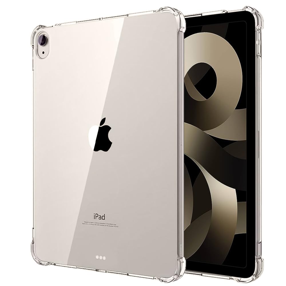 MARGOUN iPad Air 11-inch Case M2 (2024) / 5th Gen (2022) / 4th Gen (2020) 10.9-inch Clear TPU Anti-Scratch Shock Resistant Bumper Cover (11 inch) - Everyday Use, Travel, Protection