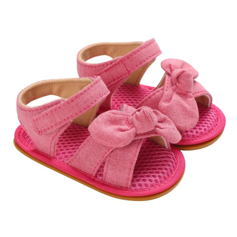 Mix&Max baby-girls Synthetic Fibers Sandal Bow Flat Sandal