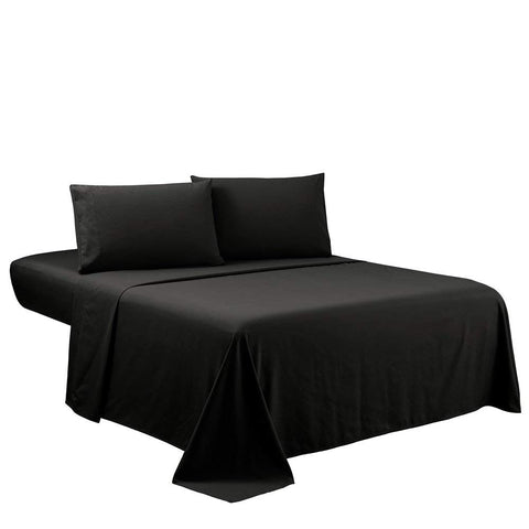 Fitted bedsheet 120 x 200 CM with Pillowcase 70 x50 CM (Black)