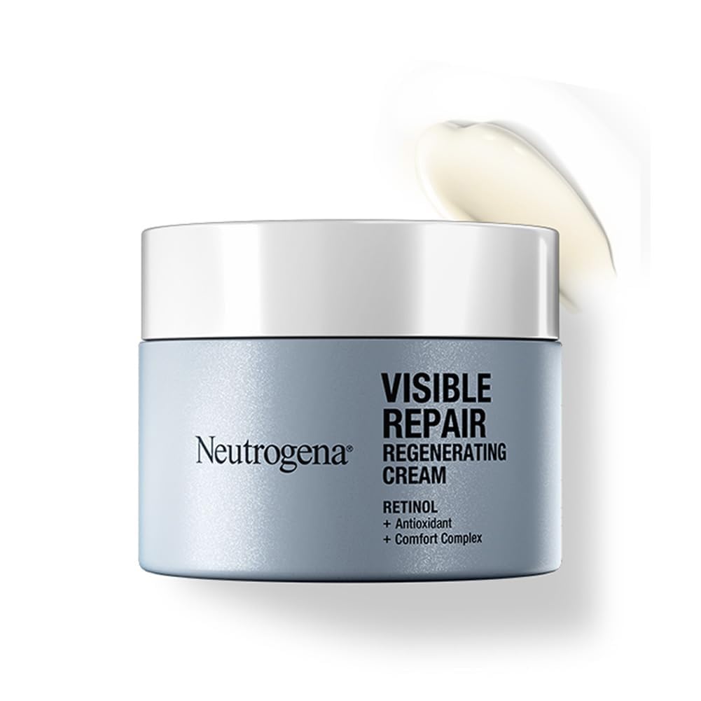 Neutrogena Visible Repair Retinol Night Cream: Boosts Collagen for Anti-Ageing, Wrinkles, Fine Lines 50g