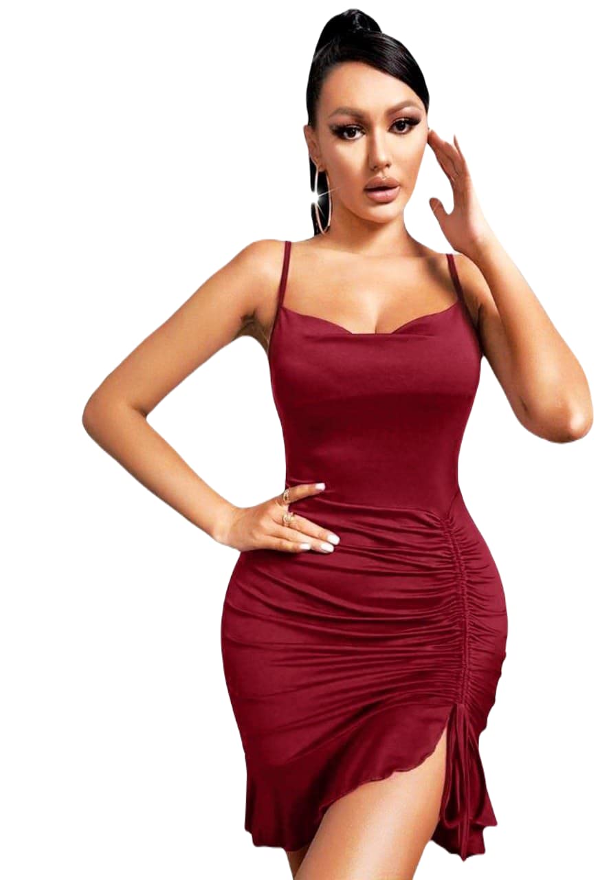 Lycra Ruffle Bottom Short Nightshirt