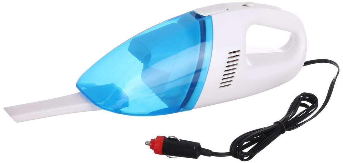 Portable vacuum cleaner for cars - white and light blue