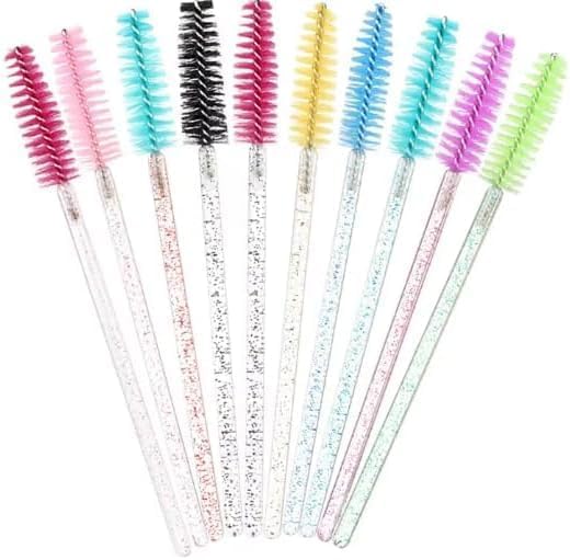 Disposable Mascara Wands Eyelash Brush Spoolies for Eye Lash Extension, Eyebrow and Makeup Crystal Tbestmax pack of 16pcs