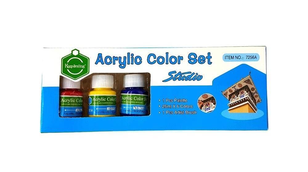 Keep smiling Acrylic color set of 6 colors - 7256A