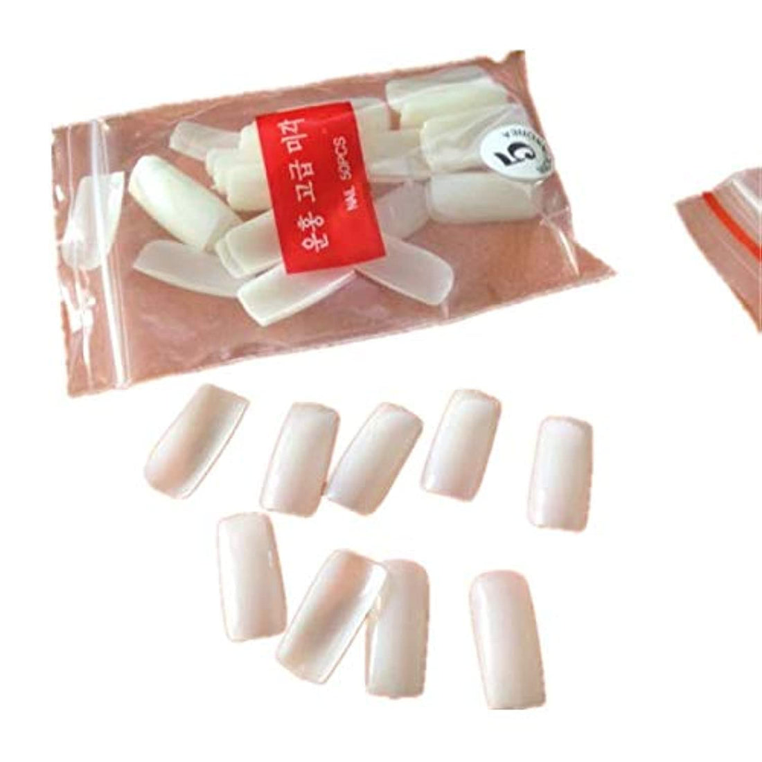 500PCS Half-cover Fake Nails Natural Colour Acrylic UV Gel French False Tips Manicure DIY Nail Art Salon Fake Stickers