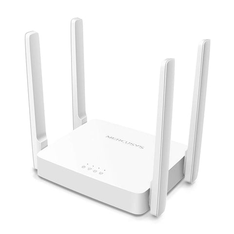 MERCUSYS AC1200 Wireless Dual_Band WiFi Router Mercusys AC10 | 1200 Mbps Wi-Fi Speed | 4 High Gain Antennas | Parental Control | IPTV and IPv6 Supported, White