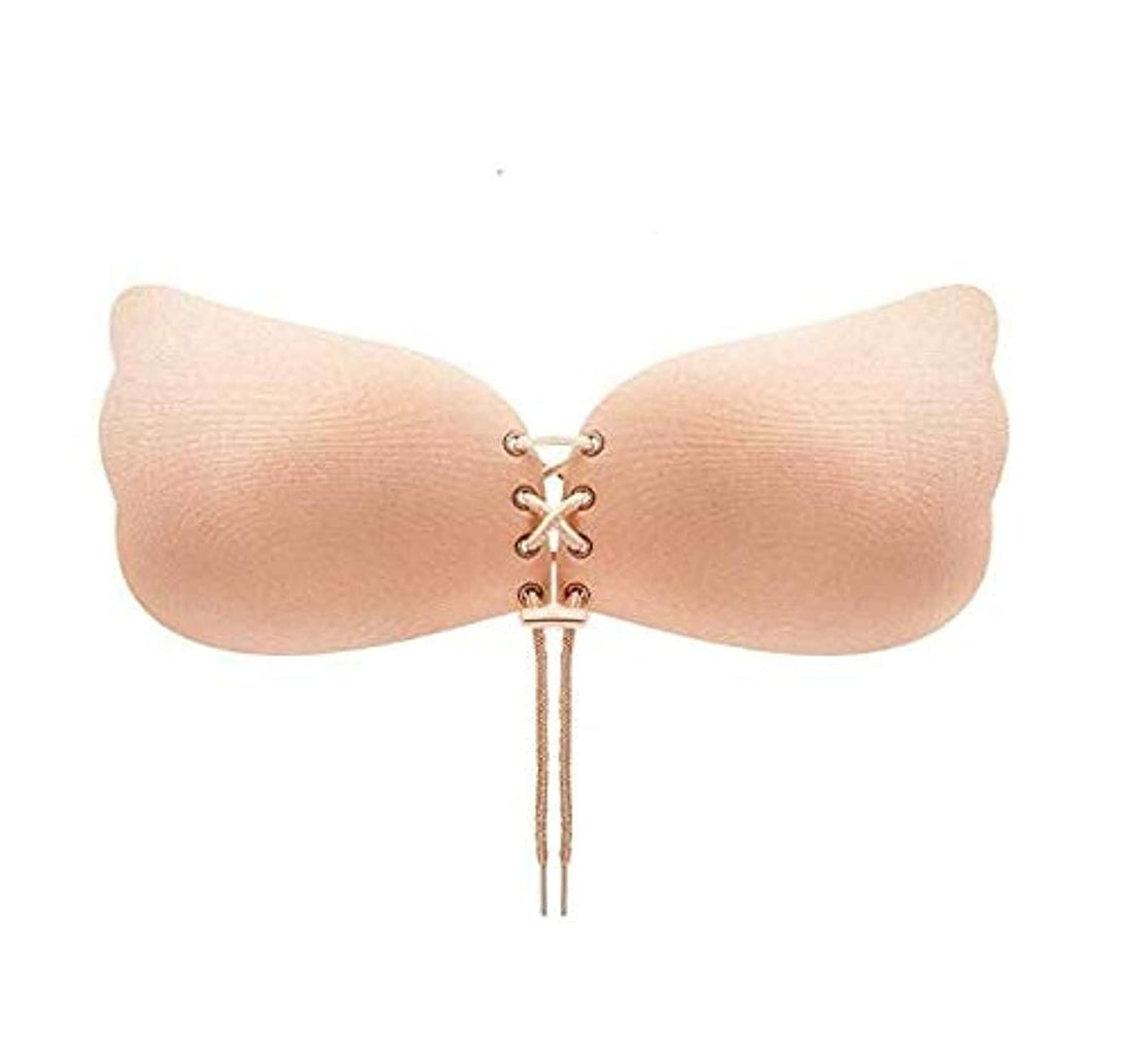 Women Self Adhesive Strapless Bandage Blackless Solid Bra Stick Gel Silicone Push Up women's underwear Invisible Bra