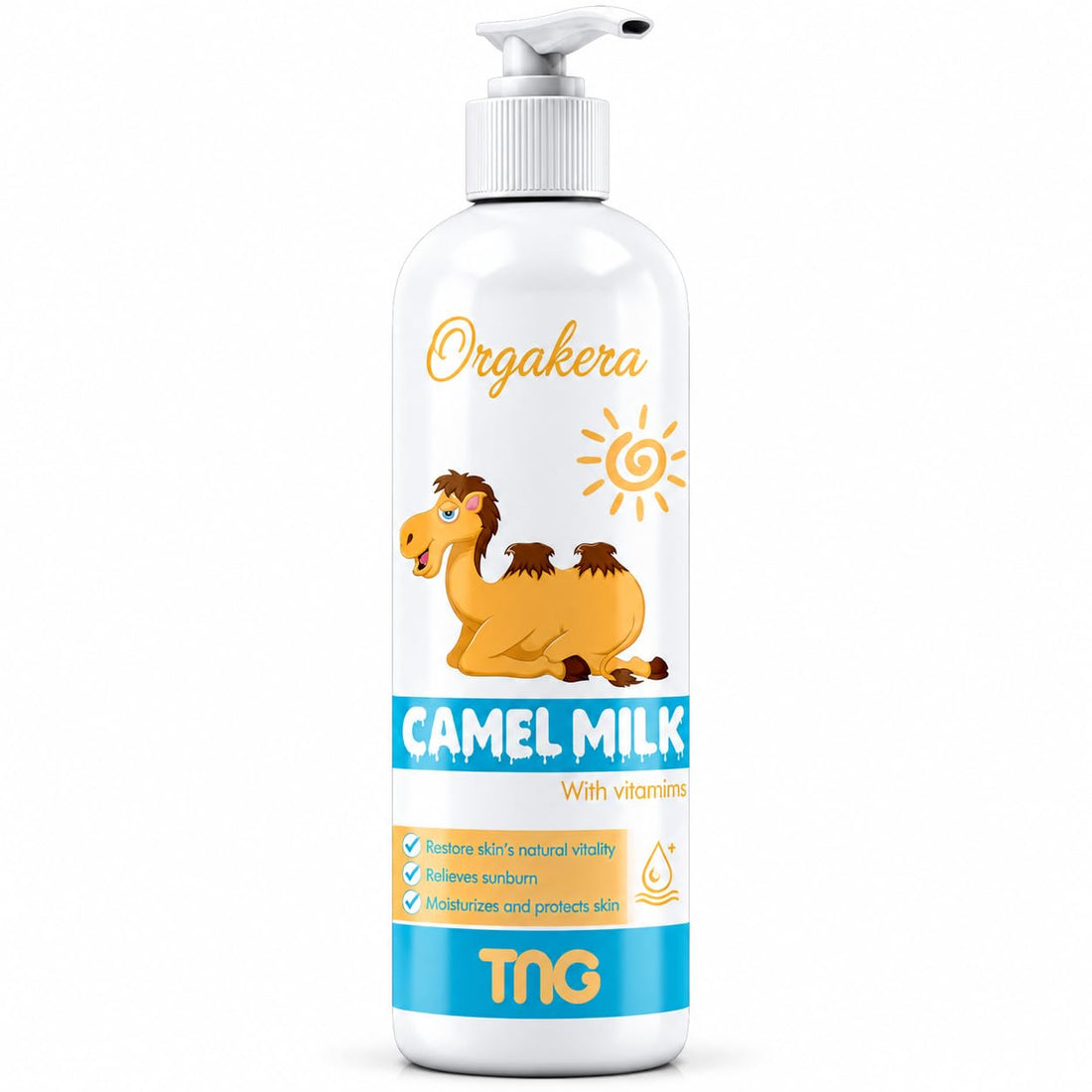 Orgakera Camel Milk Lotion 125ml - Hydrating Body Lotion for Dry Skin, Skin Brightening, Softness & Daily Moisturizing Care