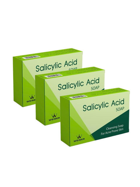 WEISER Salicylic Acid Soap, Cleansing Soap for Acne Prone Skin 45GM Pack of 3